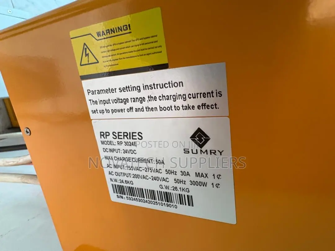 3kW SUMRY Inverter Charger 24V | 50A Smart Battery Charger 50Hz