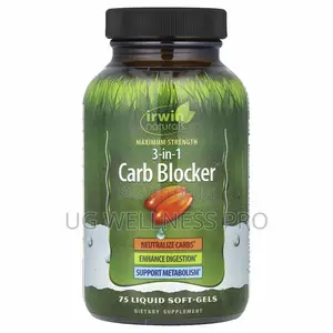 3-in-1 Carb Blocker, Maximum Strength, 75 Liquid Soft-Gels