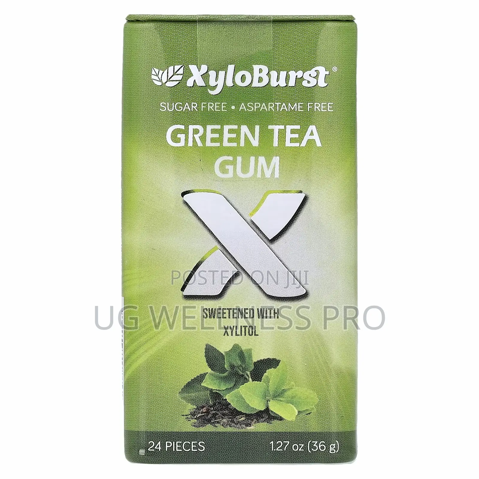 Xyloburst Xylitol Gum, Green Tea, 24 Pieces, 1.27 Oz (36 G)