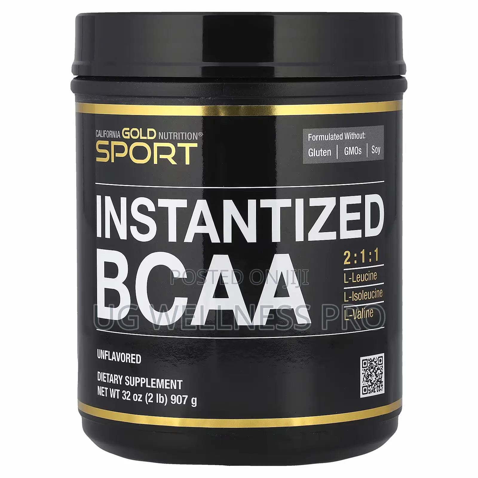 Instantized BCAA Powder With L-Leucine, Unflavored, 907g