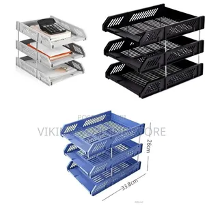 Plastic Freestanding File Rack Organizer With Drawers Foldable