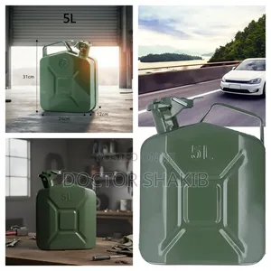 5-Liter Metal Steel Jerrycan for Storing and Transporting Fuel