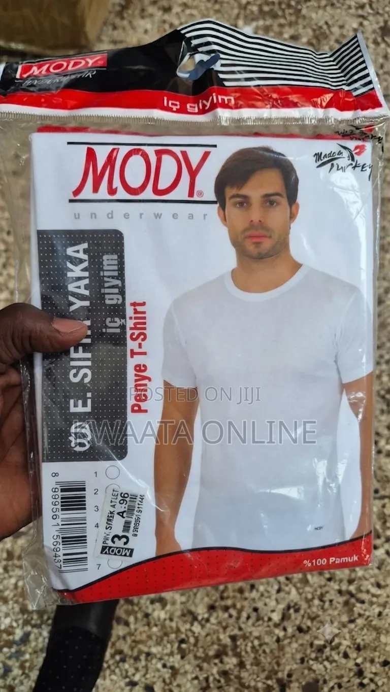 MODY Turkish Undershirt 100% Premium Cotton Crew Neck T-Shirt 2pc Pack