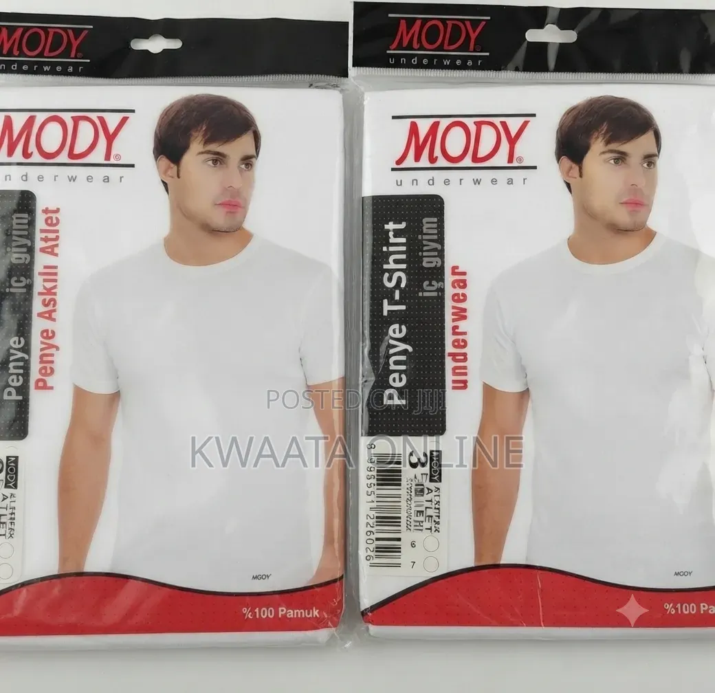 MODY Turkish Undershirt 100% Premium Cotton Crew Neck T-Shirt 2pc Pack