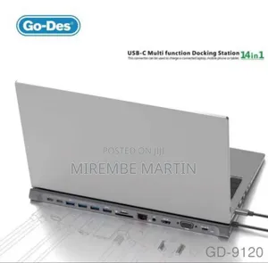 Go-Des 14 in 1 USB C Type-C Hub Hubs Docking Station Dual HDR, VGA,