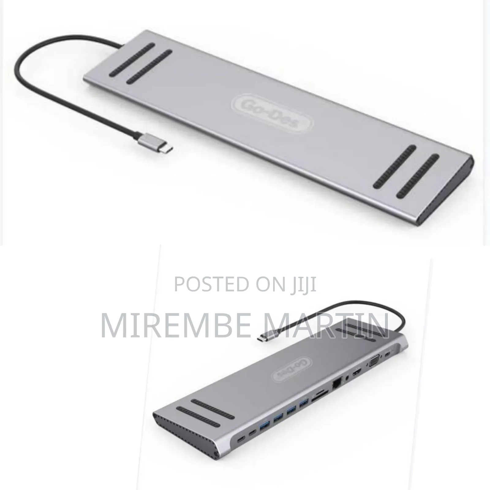 Go-Des 14 in 1 USB C Type-C Hub Hubs Docking Station Dual HDR, VGA,