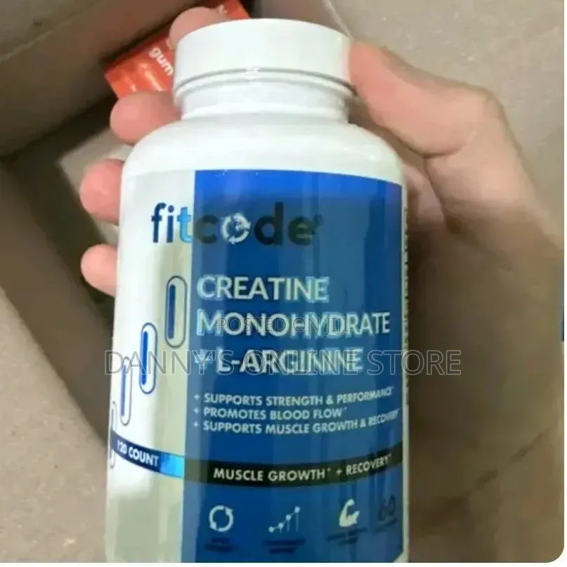 Fitcode, Creatine Monohydrate L-Arginine, 1000mg, 120 Caps