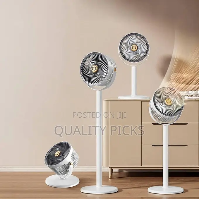 360 Pedestal Fan Air Circulator, Oscillating USB Desk Quiet Stand Fan