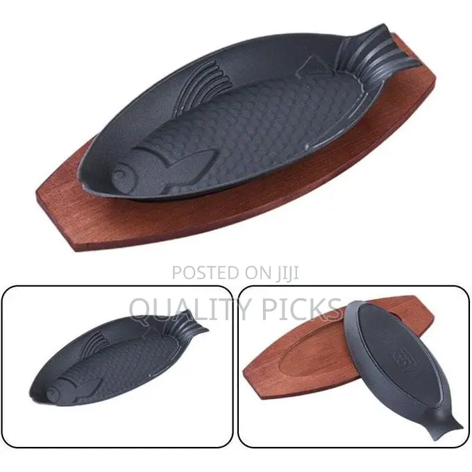 Steak Fry Plate Fish Shaped Fryer Teppanyaki Grill Pan