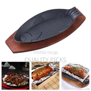Steak Fry Plate Fish Shaped Fryer Teppanyaki Grill Pan