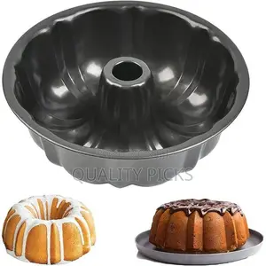 Bundt Cake Pan Round Nonstick Fluted Tube Cake Pans