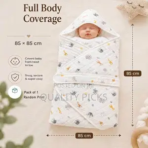 Baby Muslin Hooded Wrap Blanket – Soft
