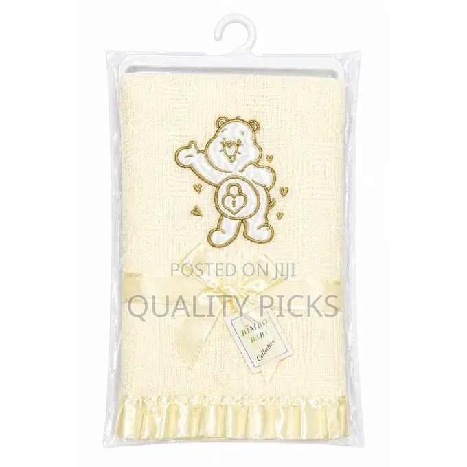 Bimbo Baby Christening Cross Shawl, Baby Blanket