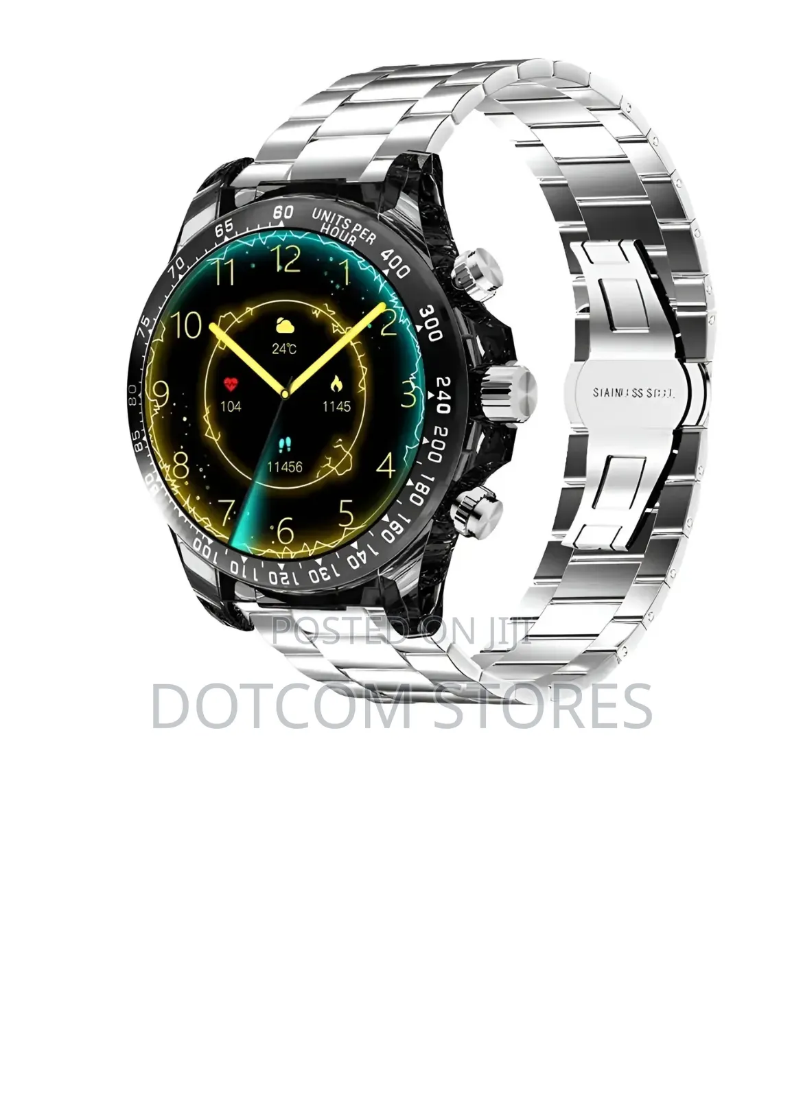 Porodo RAYTONA Smart Watch With Silicone and Metal Strap