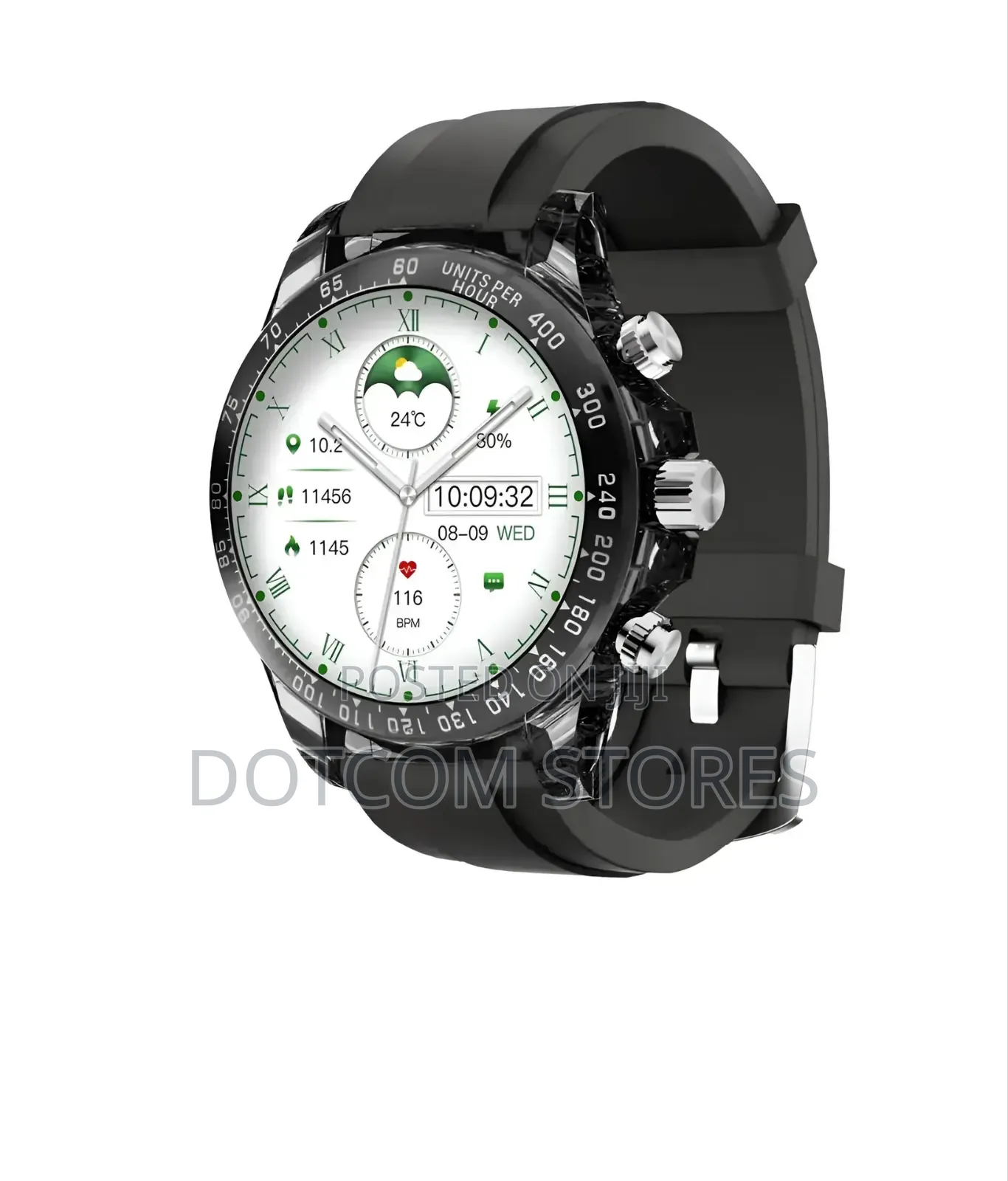 Porodo RAYTONA Smart Watch With Silicone and Metal Strap