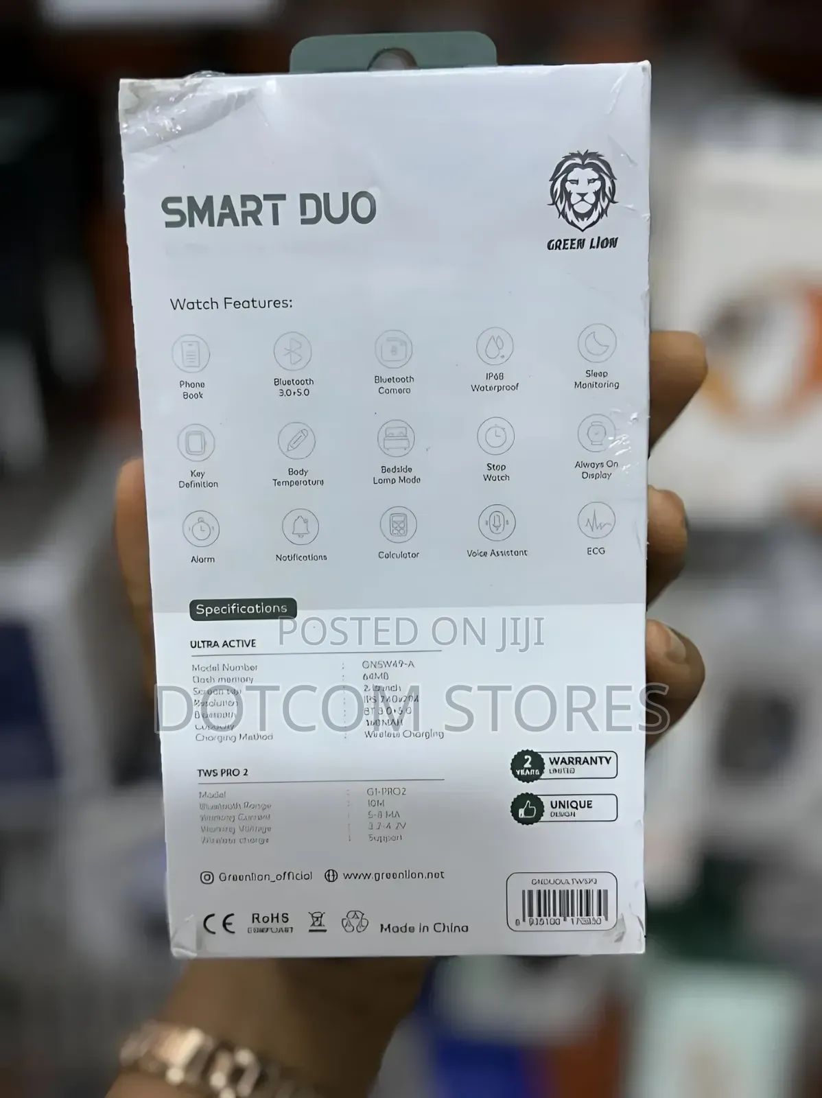 2 Green Lion in 1 Smart Watch Duo Ultra +TWS Pro 2 Combo