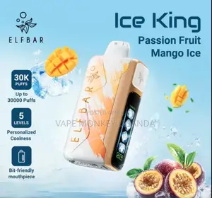 Elf Bar Ice King Passion Fruit Mango Ice Disposable Vape 30,000 Puffs