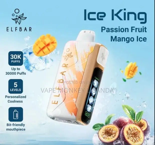 Elf Bar Ice King Passion Fruit Mango Ice Disposable Vape 30,000 Puffs