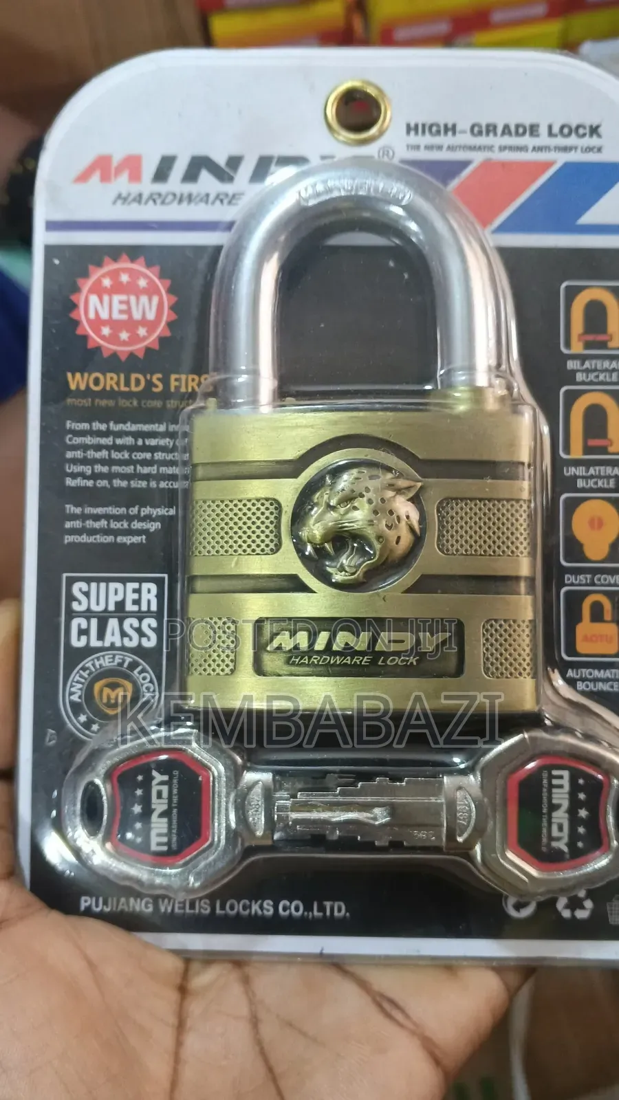Mindy Hardware High-Grade, Anti-Theft Padlock