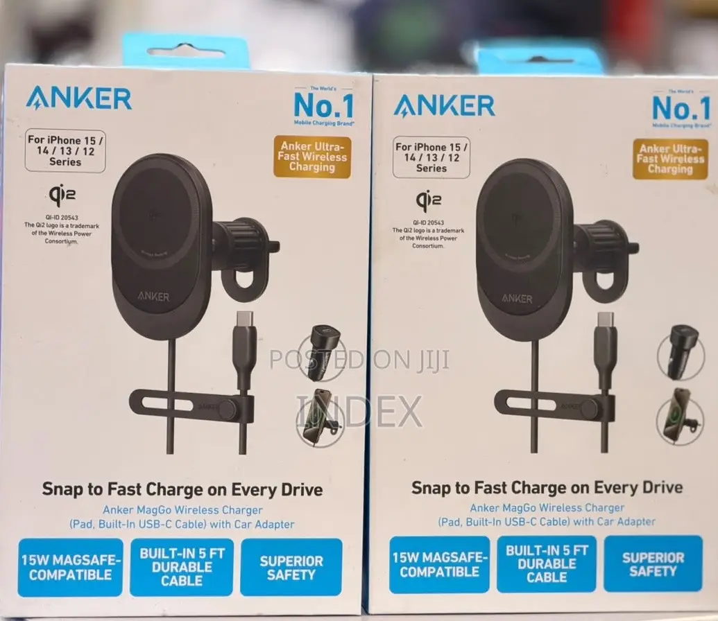 Anker Magsafe Wireless Car Charger, MagGo Fast 15W Car Charger