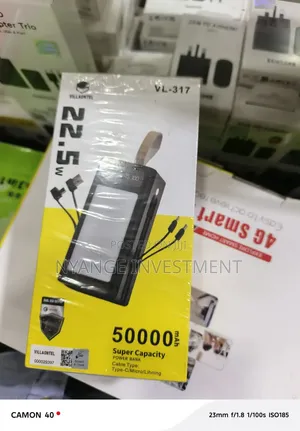 Villaontel VL-317 Power Bank, Featuring a Large 50,000mAh Capacity.
