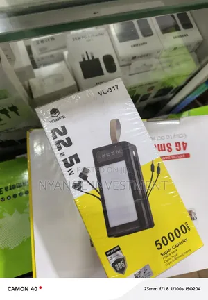Villaontel VL-317 Power Bank, Featuring a Large 50,000mAh Capacity.
