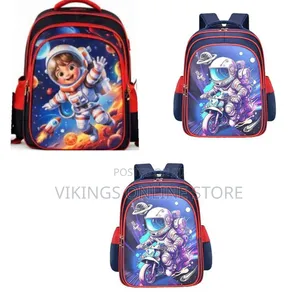Space Adventure Backpack for 3-4 Grade, Astronaut Print Elementary
