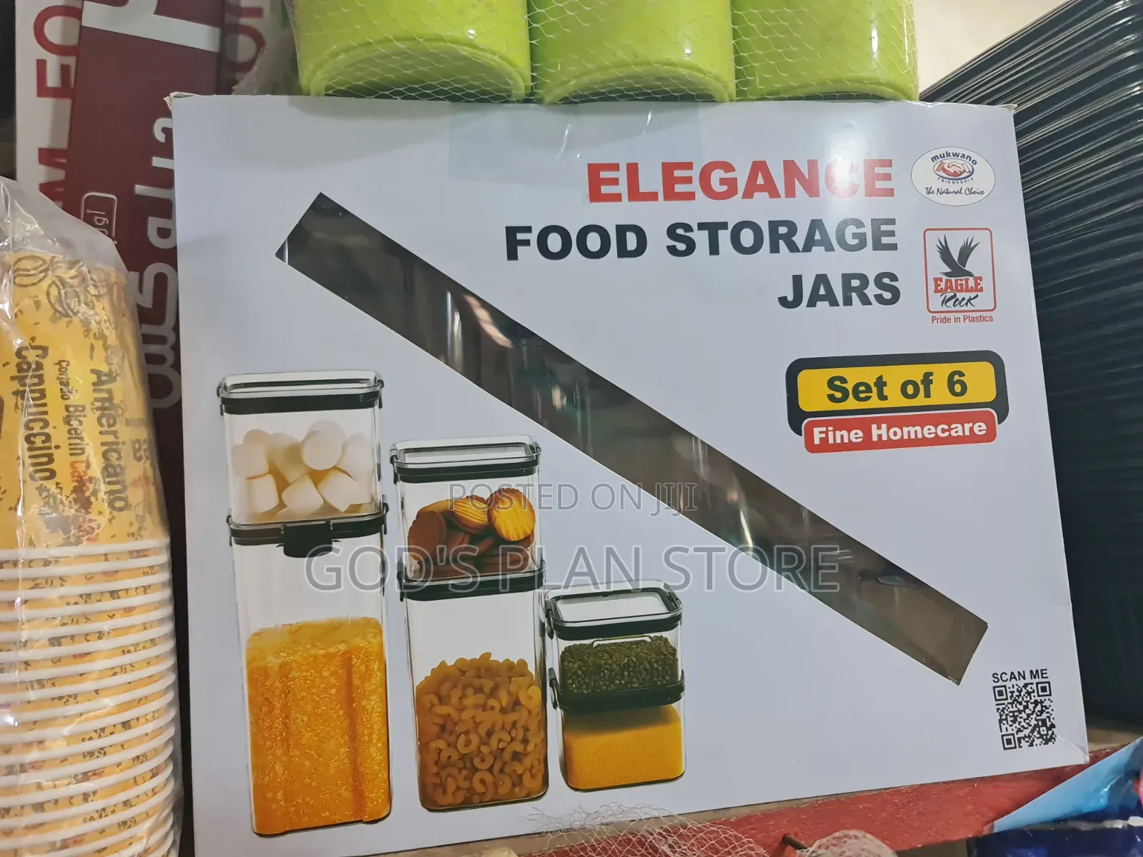 Elegance Food Storage Jars Set of 6pcs