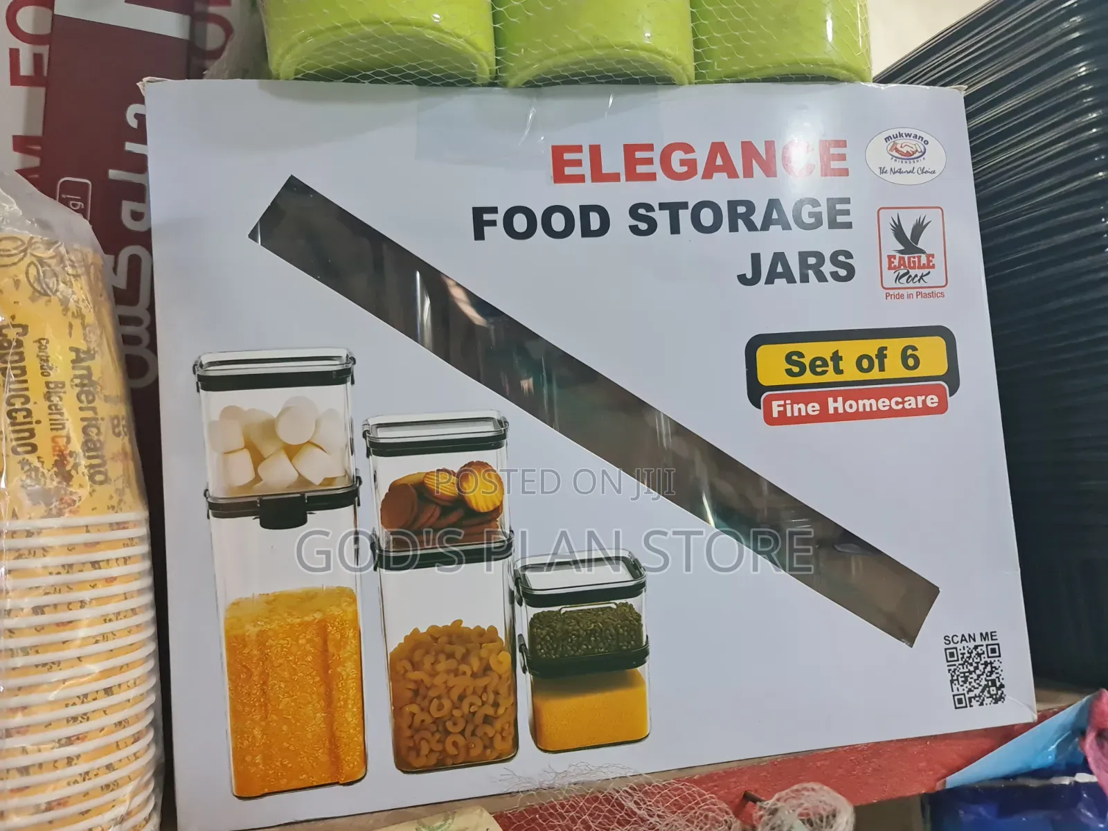 Elegance Food Storage Jars Set of 6pcs