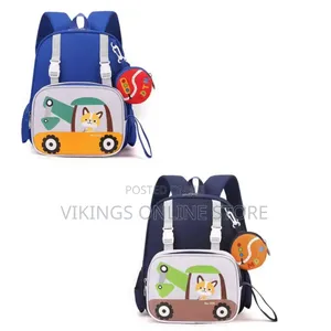 CartoonAanimal Backpack Primary School Adorable Little Bus School Bag