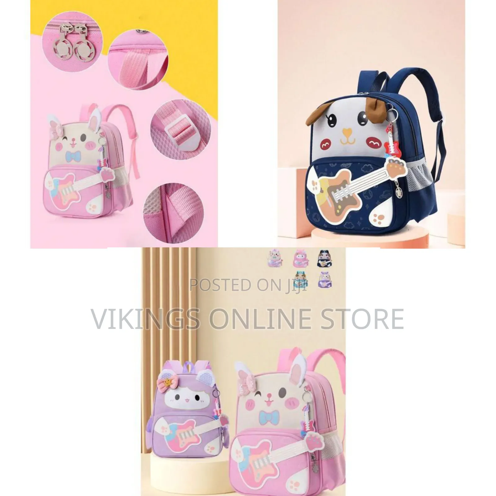 Cute High-End Nylon Cartoon Backpack, and Fashionable School Bag