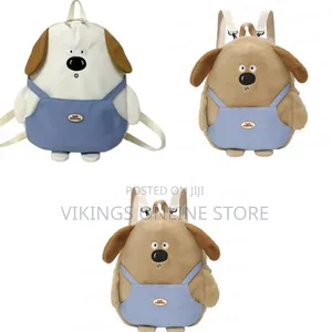 Stylish Cartoon Puppy Shape Mini Kids Backpack – Plush Bags