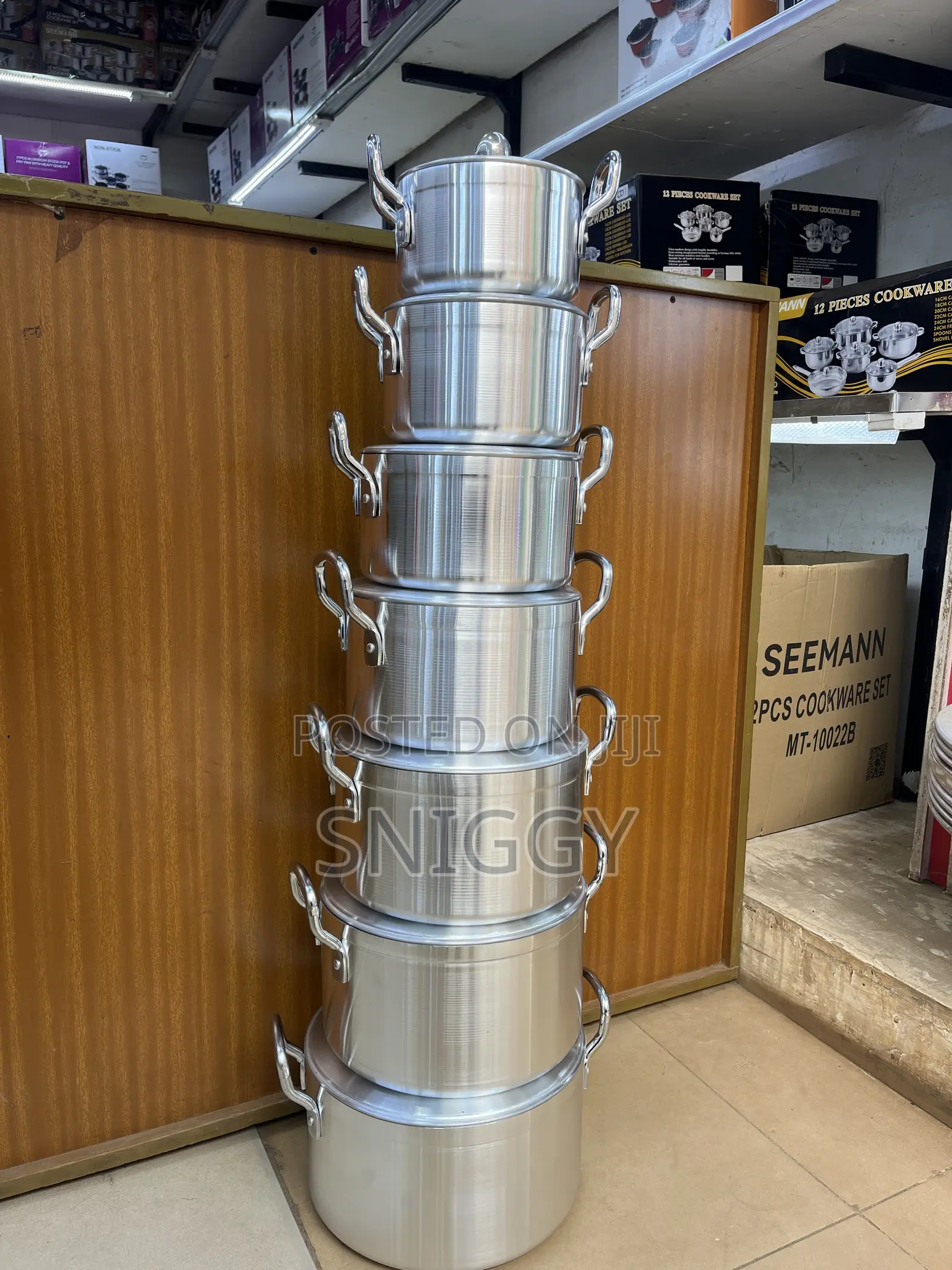 Brand New 7-Piece Heavy Duty Aluminum Cooking Pots Set