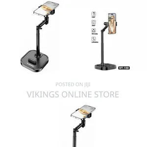 PLOKAMA DT-100 Lift Desk Tabletop Phone and Tablet Holder - Adjustable