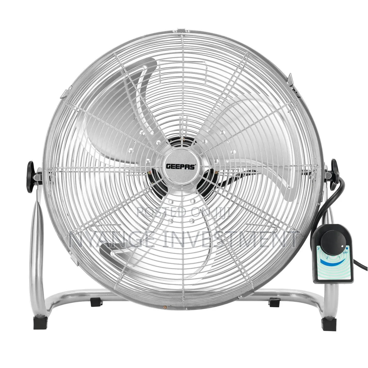 Geepas GF21196 18-Inch Industrial Metal Floor Fan.