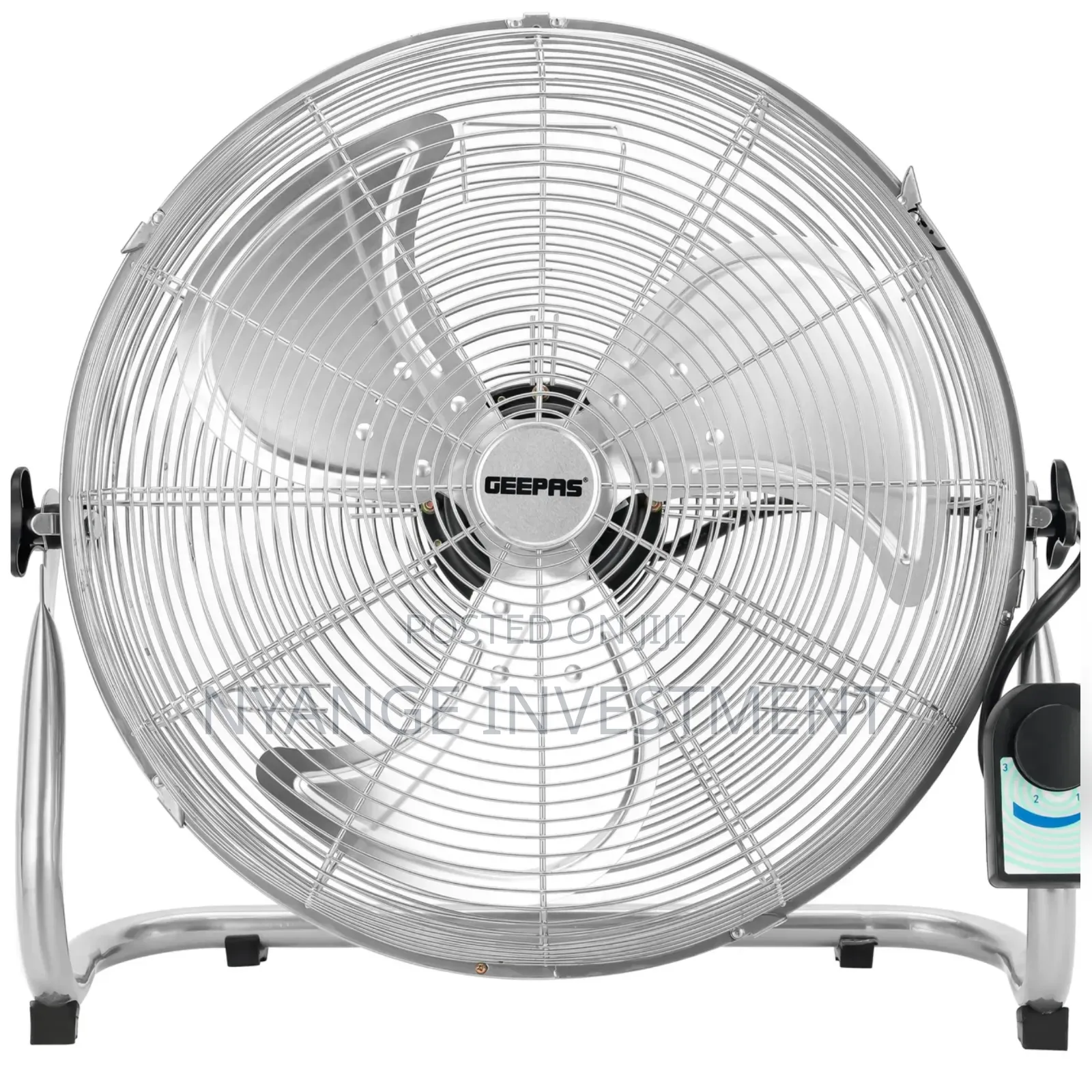 Geepas GF21196 18-Inch Industrial Metal Floor Fan.