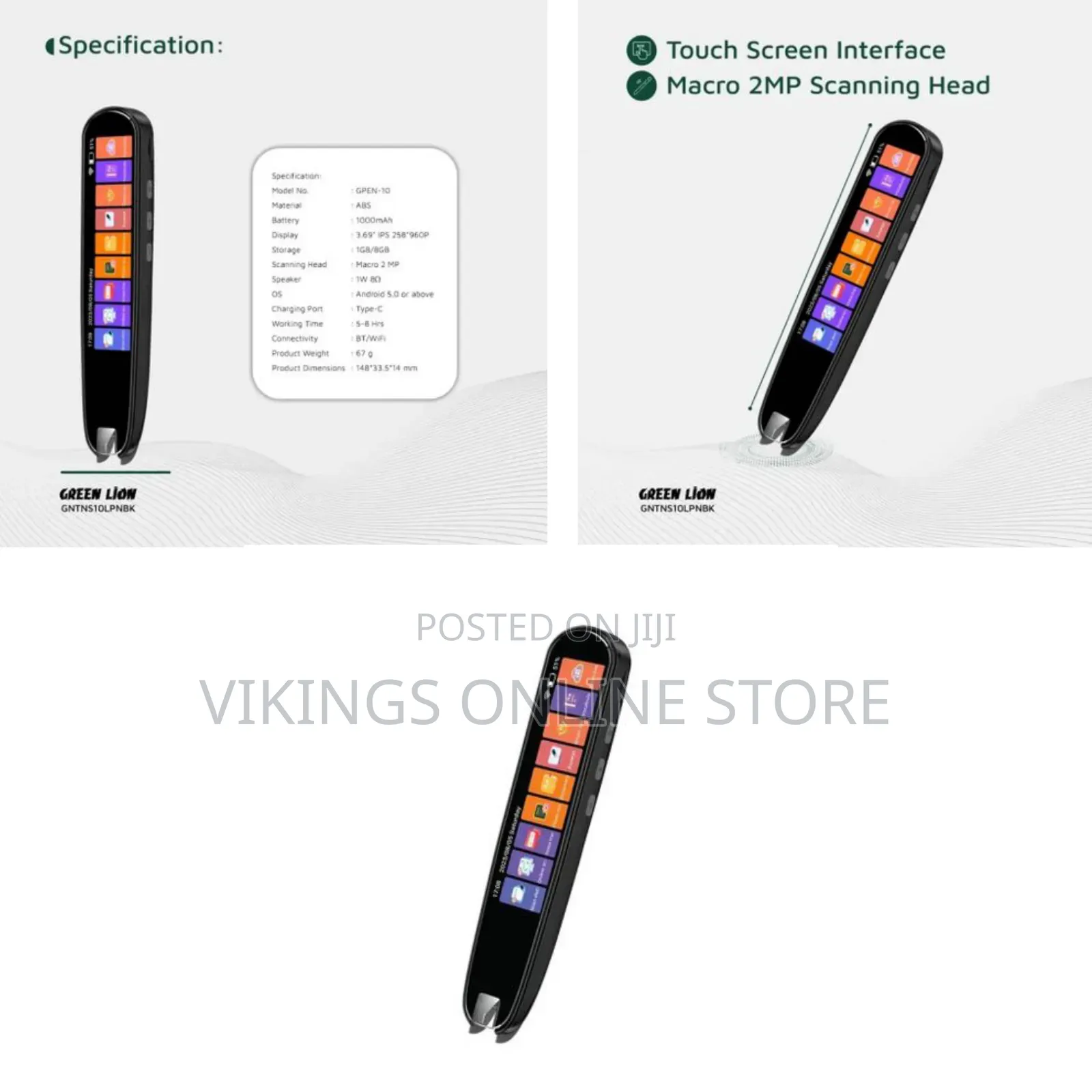 Green Lion Text Translation Pen Translator Scan Read Smart Pen