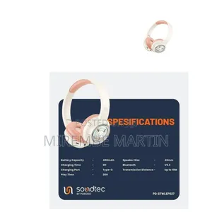 Porodo Soundtec Moose Wireless Kids Headphone, Child-Friendly Controls