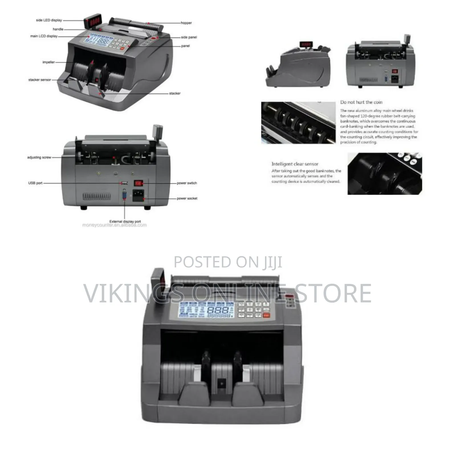 Banknote Intelligent Bill Counter Machine Money Counting
