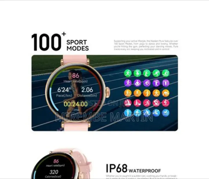 Kieslect Pura AMOLED Ultra-Clear Screen Lady Double Strap Smart Watc