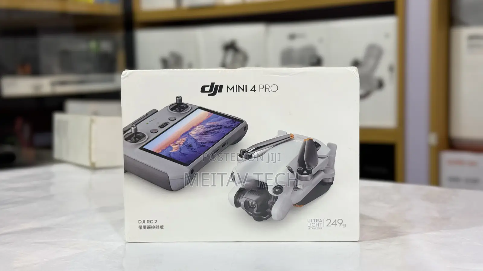DJI Mini 4 Pro Drone Packaged With a DJI RC 2 Remote Controller
