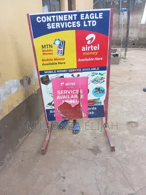 Sign Post for Kiosks Moblie Money and Shops