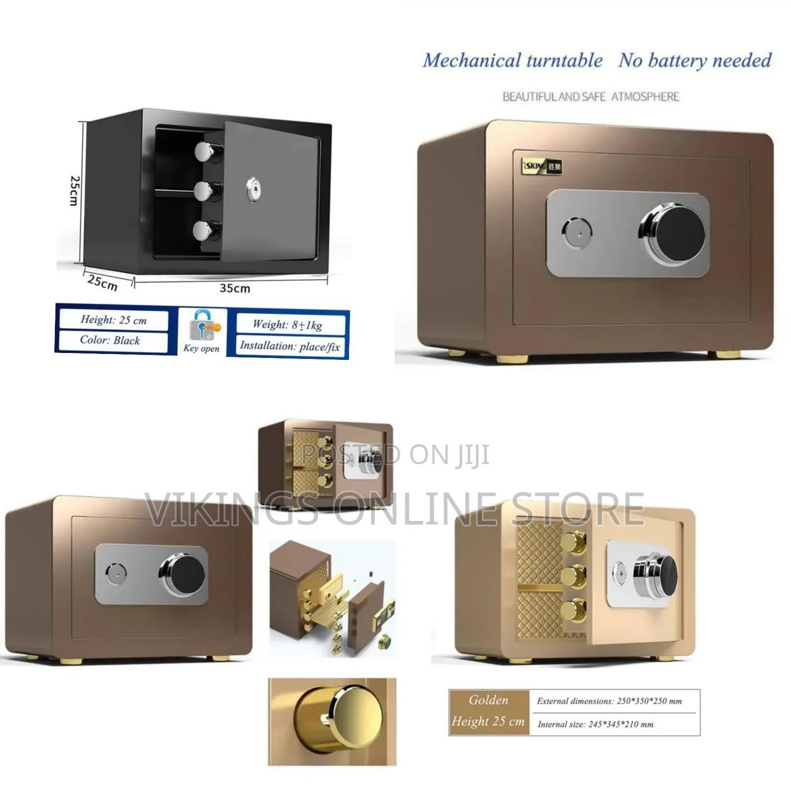 Steel Safety Safe Box Mechanical Safe Household Small Safe Anti-Theft