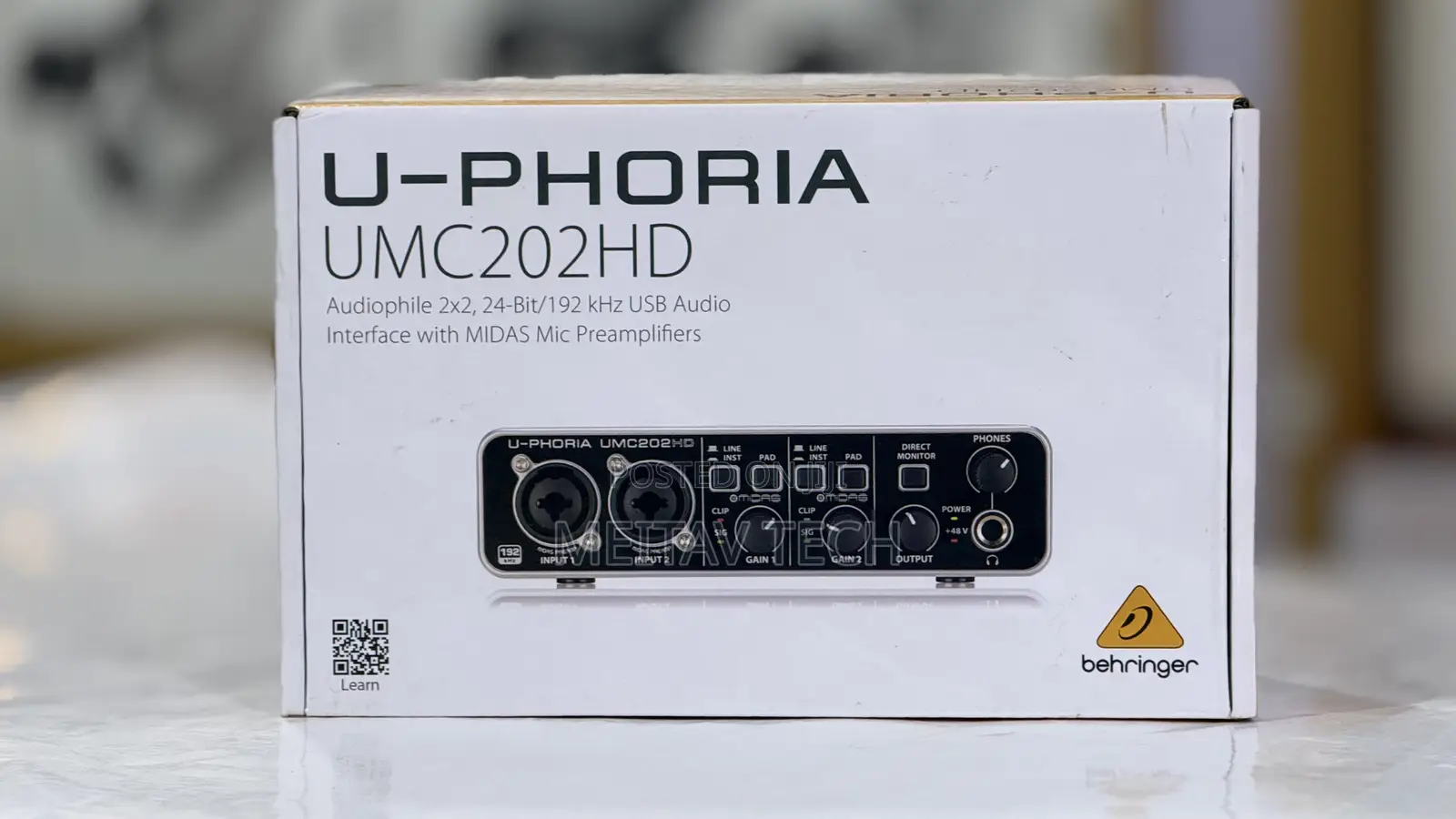 Behringer U-Phoria UMC202HD Audio Interface.