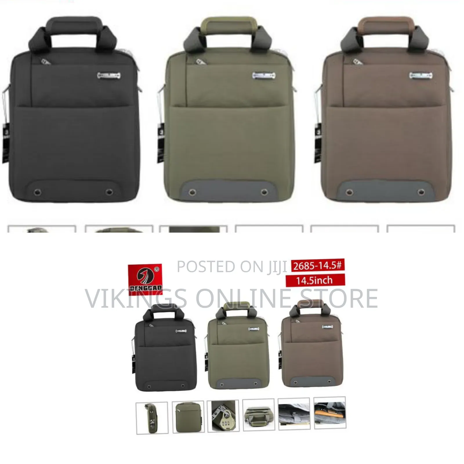 DENGGAO 1 Piece of 14.5 Inch Small Canvas Messenger Bag for Men