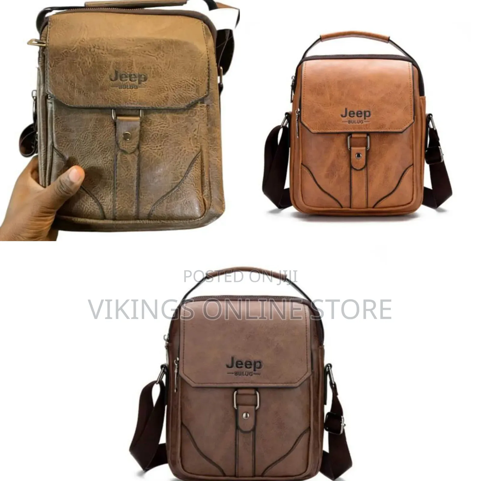 1 Piece of 10 Inch Man Casual Leather Bag Shoulder Crossbody Bags
