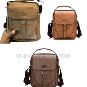 1 Piece of 10 Inch Man Casual Leather Bag Shoulder Crossbody Bags