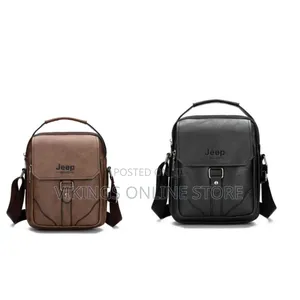 1 Piece of 10 Inch Man Casual Leather Bag Shoulder Crossbody Bags