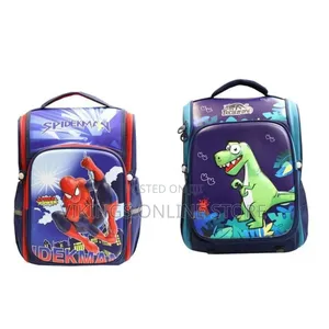 2 in 1 Cartoon Student Bag for Kids Orthopaedic Lightweight Picnic
