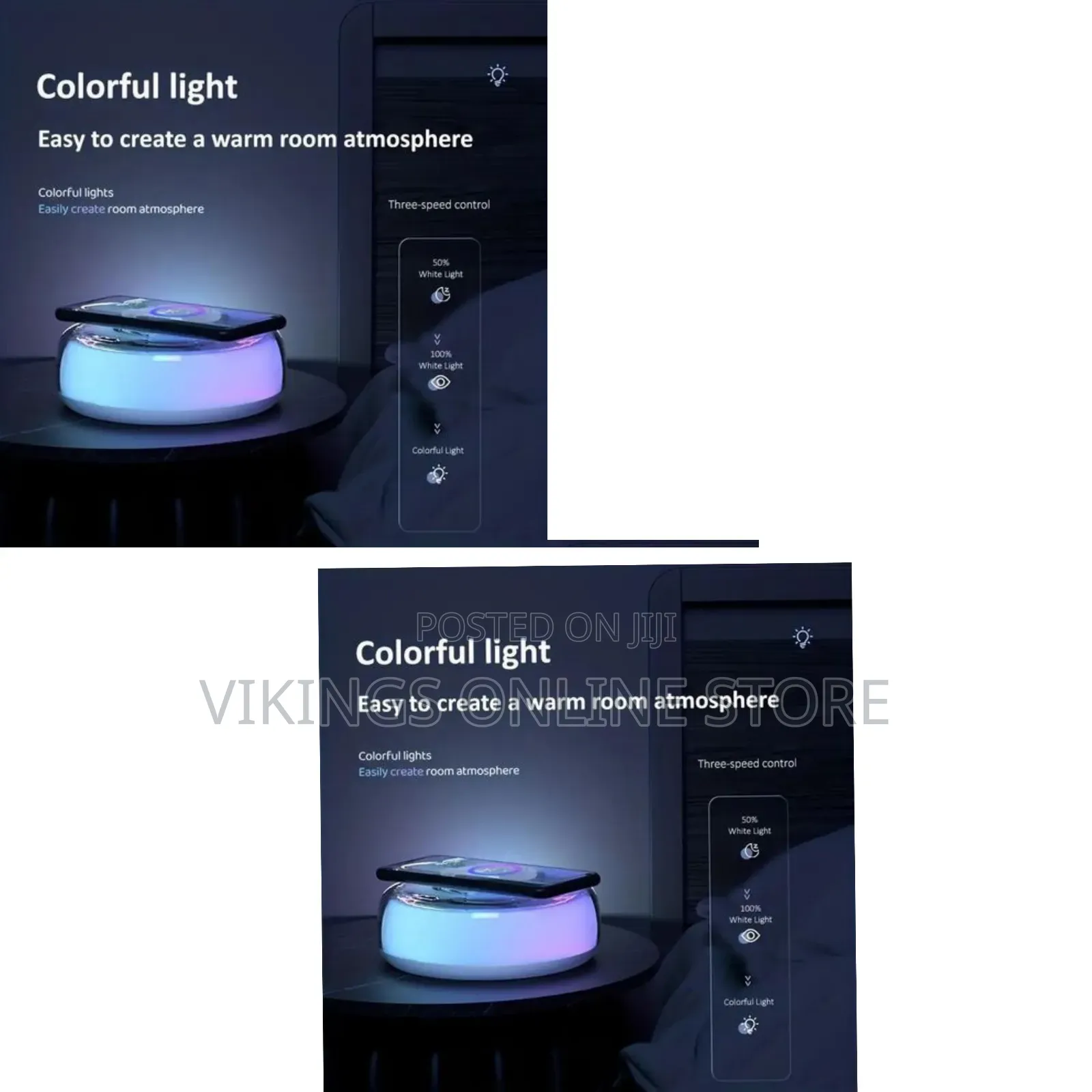 Bedside Table Lamp With Wireless Charge Induction Distance Touch LED